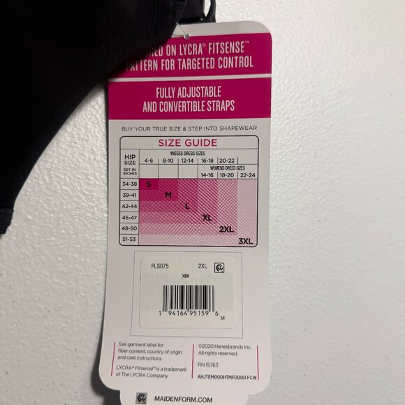 Maidenform Flexes Women's Ultra Firm Fit Sense Body shaper Floral XXL NWT - Picture 6 of 7